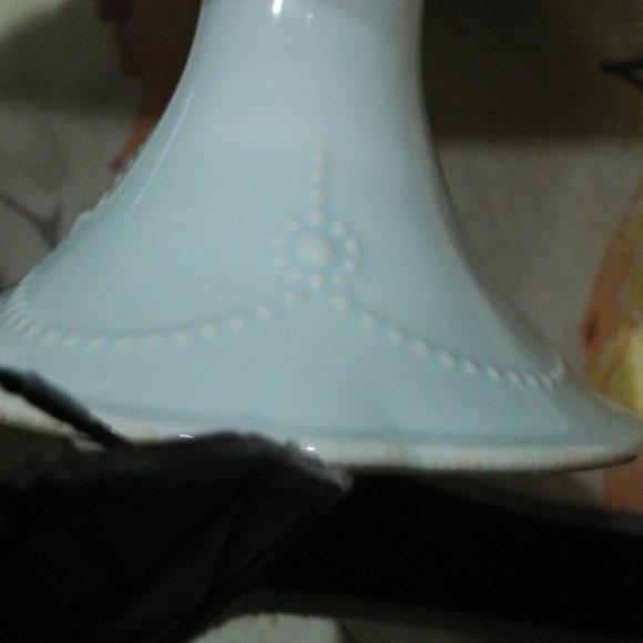 Lenox French Perle Ice Blue Pedestal Cake Plate - Picture 6 of 6